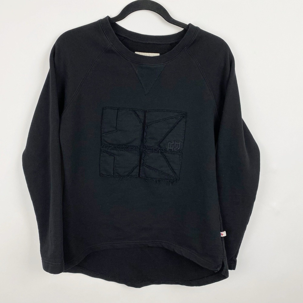 Redneck Riviera Patchwork Logo Raglan Pullover Sweatshirt Womens M Star Applique